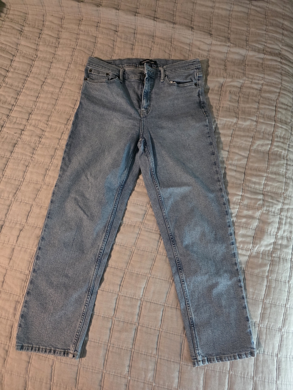 Calvin Klein Jeans High-Rise Light Blue Straight Leg Jeans